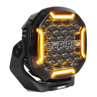 Vision X Explora 9" pyöreä LED lisävalo keltaisella parkilla